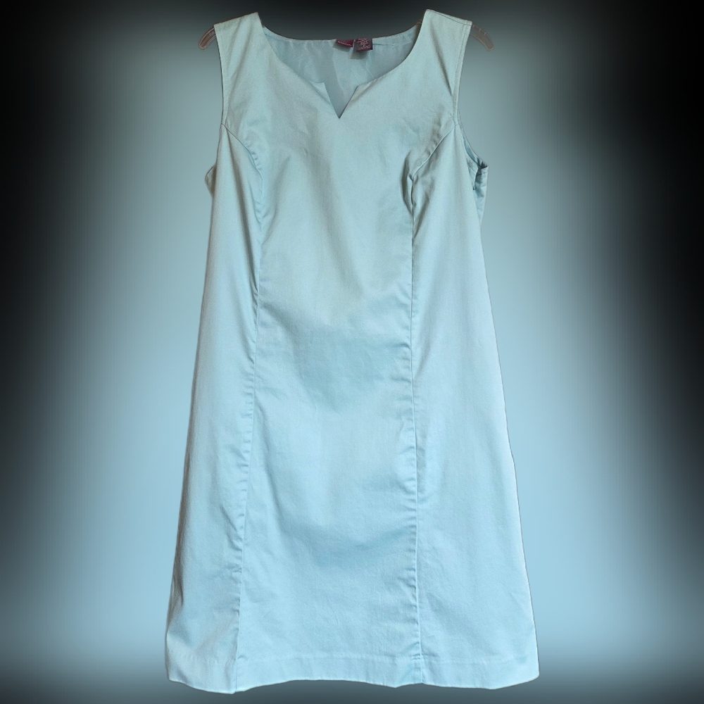 Light Blue Green Sleeveless Dress